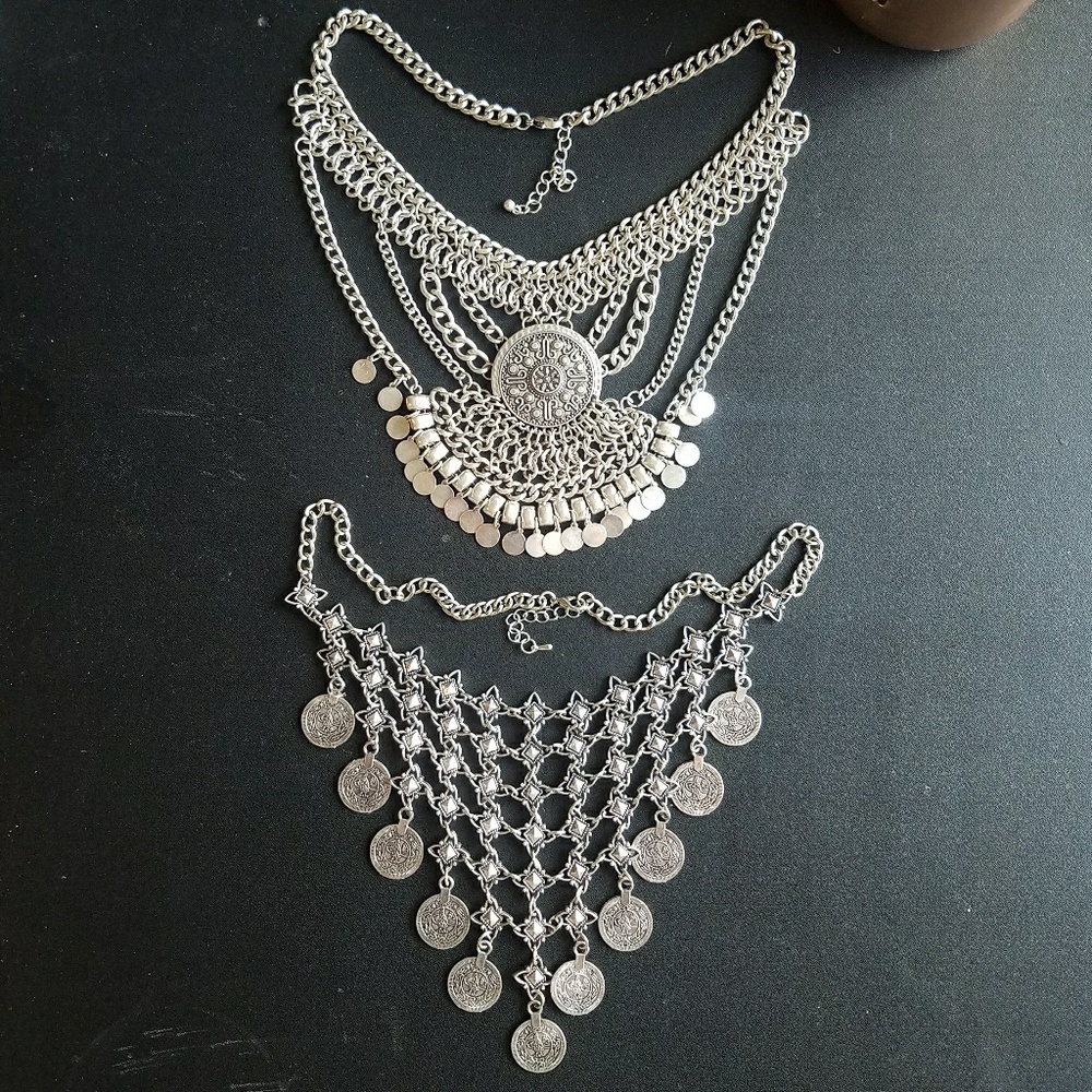 Boho Coin Statement Necklace Bundle - image 1